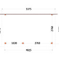 Aanbouwveranda Lucca 5400x3250x2600mm (bxdxh) links