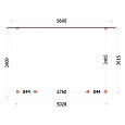 Aanbouwveranda Lucca 5600x3900x2600mm (bxdxh)