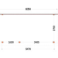 Aanbouwveranda Lucca 6050x3250x2600mm (bxdxh) links