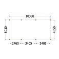 Buitenverblijf Palermo XXL 10350x5050x2480mm (bxdxh)