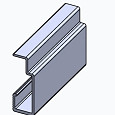 WEO® Brise Soleil Aluminium rail KX-3000 RAL9005 L-300cm