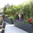 Bloembak Modulair Antraciet (RAL7016) fijnstructuur 150x150x70cm