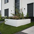 Bloembak Modulair Wit (RAL9016) fijnstructuur 150x30x42cm
