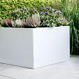 Bloembak vlak - Wit (RAL9016) fijnstructuur 90x90x60cm