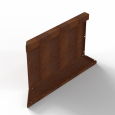 Bloembak Module+ Inwendig hoekpaneel-Rechts (C) Corten 60x42cm