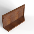 Bloembak Module+ Uitwendig hoekpaneel-Links (B) Corten 60x28cm