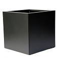 Bloembak vlak - Grafiet Zwart (RAL9011) fjinstructuur 60x60x60cm