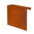 Overzetstuk muurelement Cortenstaal recht 150x30x15,8cm