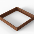 Bloembak Module+ 210x210x28cm | Corten