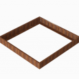 Bloembak Module+ 240x240x28cm | Corten