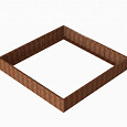 Bloembak Module+ 270x270x42cm | Corten