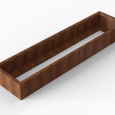 Bloembak Module+ 60x240x28cm | Corten