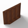 Bloembak Module+ Kopschot paneel (D) Corten 90x56cm