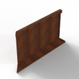 Bloembak Module+ Inwendig hoekpaneel-Rechts (C) Corten 90x56cm