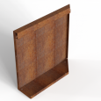 Bloembak Module+ Uitwendig hoekpaneel-Links (B) Corten 60x56cm