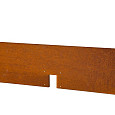 Kantopsluiting Cortenstaal Double 300cm x 10cm