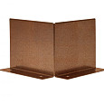 Uitwendige hoek Kantopsluiting Double (flg) 10 cm - Corten