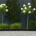 Kantopsluiting Single 300x16.5 cm - Grafiet zwart RAL 9011