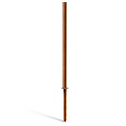 Hoekstaander Corten t.b.v. paneel 115x115x2700 (CPP2)
