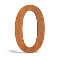 Huisnummer 71x5x120mm Corten 5mm (0 Corten)