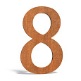 Huisnummer 79x5x120mm Corten 5mm (8 Corten)