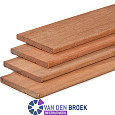 Hardhout schuttingplank met 2 V-groeven 1.5x14x365 cm -verkleurd- | OP=OP