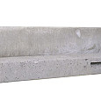 Betonpaal stampbeton 10x10x310cm grijs tussenpaal tbv recht scherm met 2 betonplaten