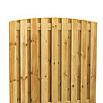 Grenen geschaafd plankenscherm 19-planks 15mm 180x180cm verticaal toog groen geïmpregneerd