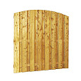 Grenen geschaafd plankenscherm 18-planks 15mm 180x164/180cm verticaal toog groen geïmpregneerd