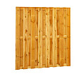 Grenen geschaafd plankenscherm 18-planks 15mm 180x180cm recht groen geïmpregneerd