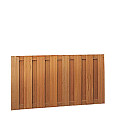 Hardhouten plankenscherm 17-planks 14mm recht verticaal 180x90cm