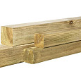 Grenen geschaafde Paal 6,8x6,8x300cm zonder diamantkop groen geïmpregneerd