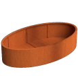 Ellipse 1200x800x600mm Corten (CEL5)
