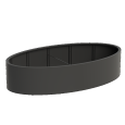 Ellipse 2000x1200x400mm Aluminium (AEL4)