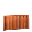 Hardhouten plankenscherm 17-planks 14mm recht verticaal 180x90cm