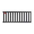 Sleufrooster verzinkt staal antraciet, L=500mm tbv. ACO Hexaline 2,0 en ACO Euroline
