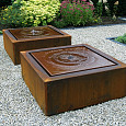 Corten Watertafel 800x800x400mm Corten 3mm (CB13)