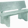 Bank natuursteen graniet basic met rugleuning 115cm