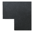 Afdekplaat-Vijverrand Basalt G684 50/30x50/30x3 hoekstuk gezoet | op=op