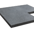 Afdekplaat-Vijverrand Pacific Black G693 Waterjet 50/30x50/30x3cm hoekstuk