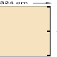 Douglas houtpakket 324x524cm tbv schaduwdoek 290x500cm kleurloos geïmpregneerd