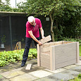 Grenen profielplank 2,8x14,5x200cm groen geïmpregneerd