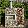 Steenkorf m50 - Classic Tuinhaard BBQ met houtopslag 180x180x50cm