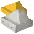 Schrikblok 60x50x40cm geel