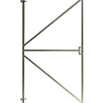 Verstelbaar stalen poortframe 100x180cm vuurverzinkt met slotkast-uitsparing