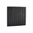Naaldhout geschaafd plankenscherm 21-planks 15mm 180x180cm geïmpregneerd en zwart gedompeld