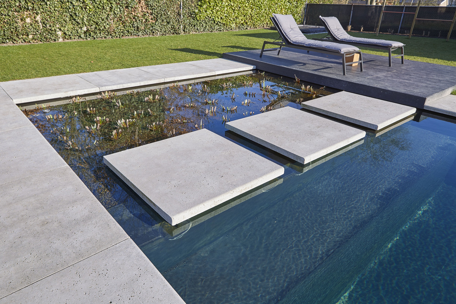 artistone zwemvijver met stapelementen te heeze min