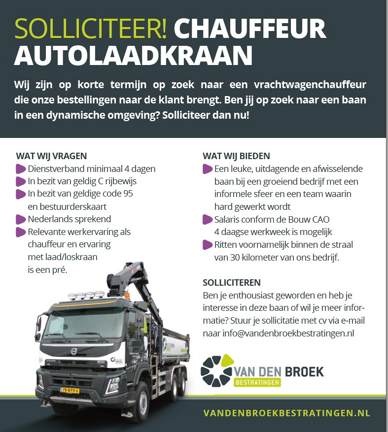 vrachtwagenchauffeur met tekst