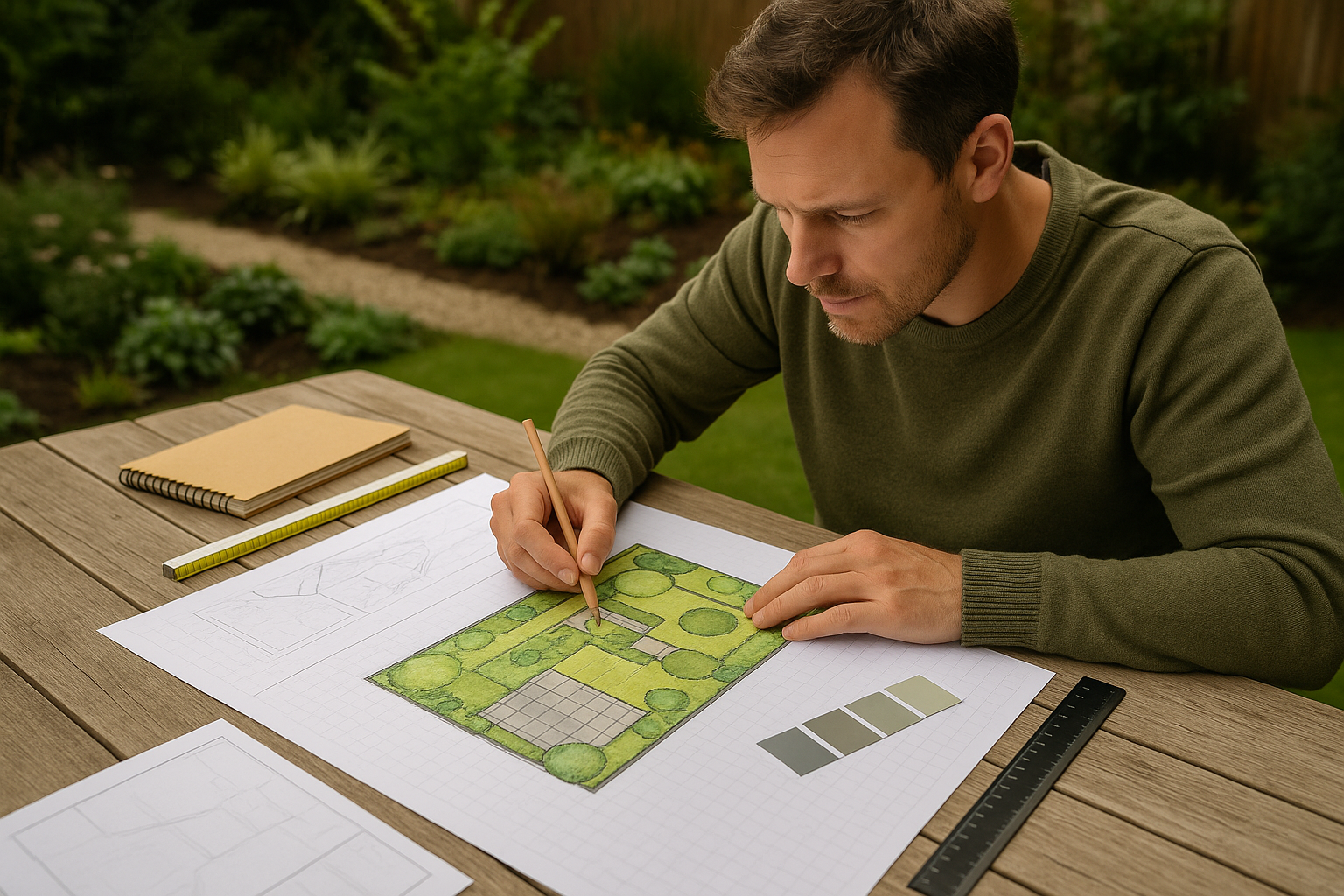 sfeerfoto een tuin ontwerpen