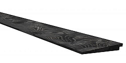 Vuren Zweeds Rabat 1 zijde geschaafd 1 zijde fijnbezaagd 1,1-2,7x19,5x500cm zwart gespoten